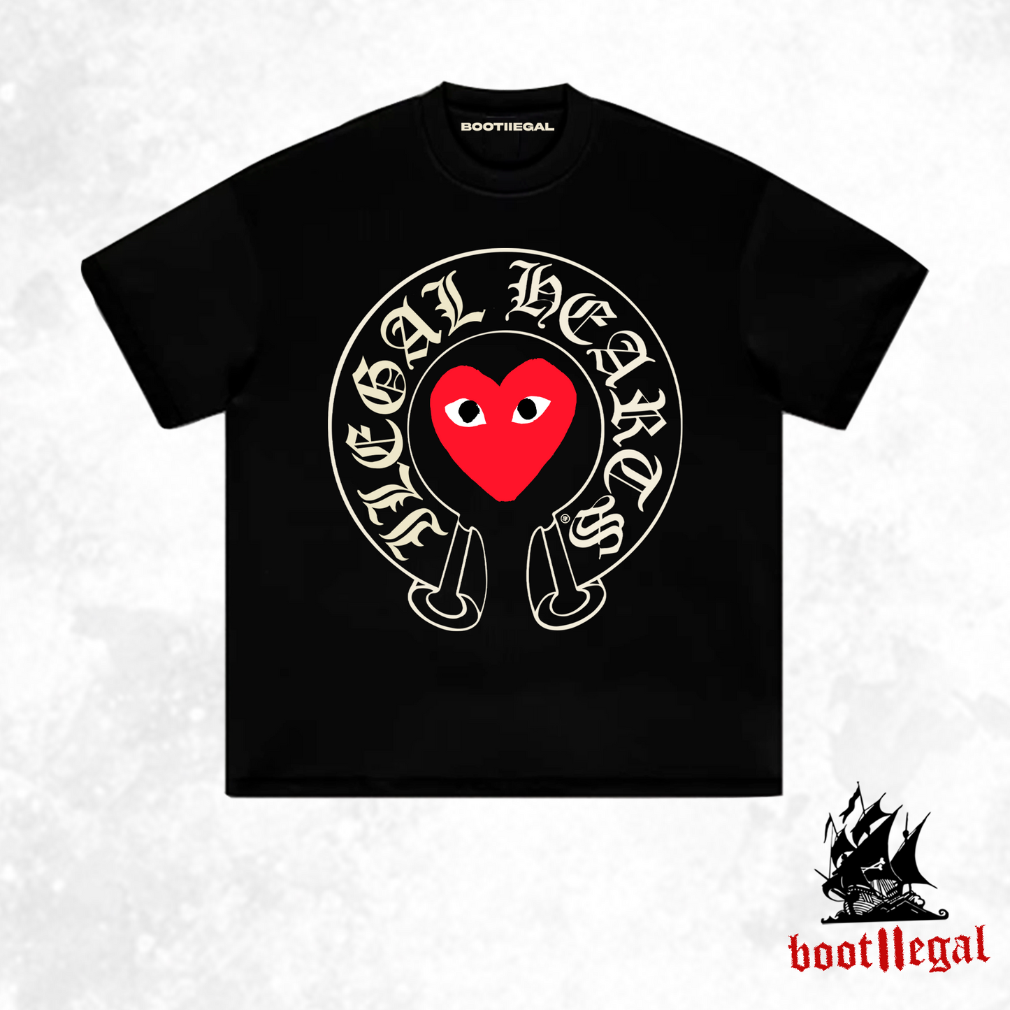 Camiseta oversize - "Ilegal Hearts"